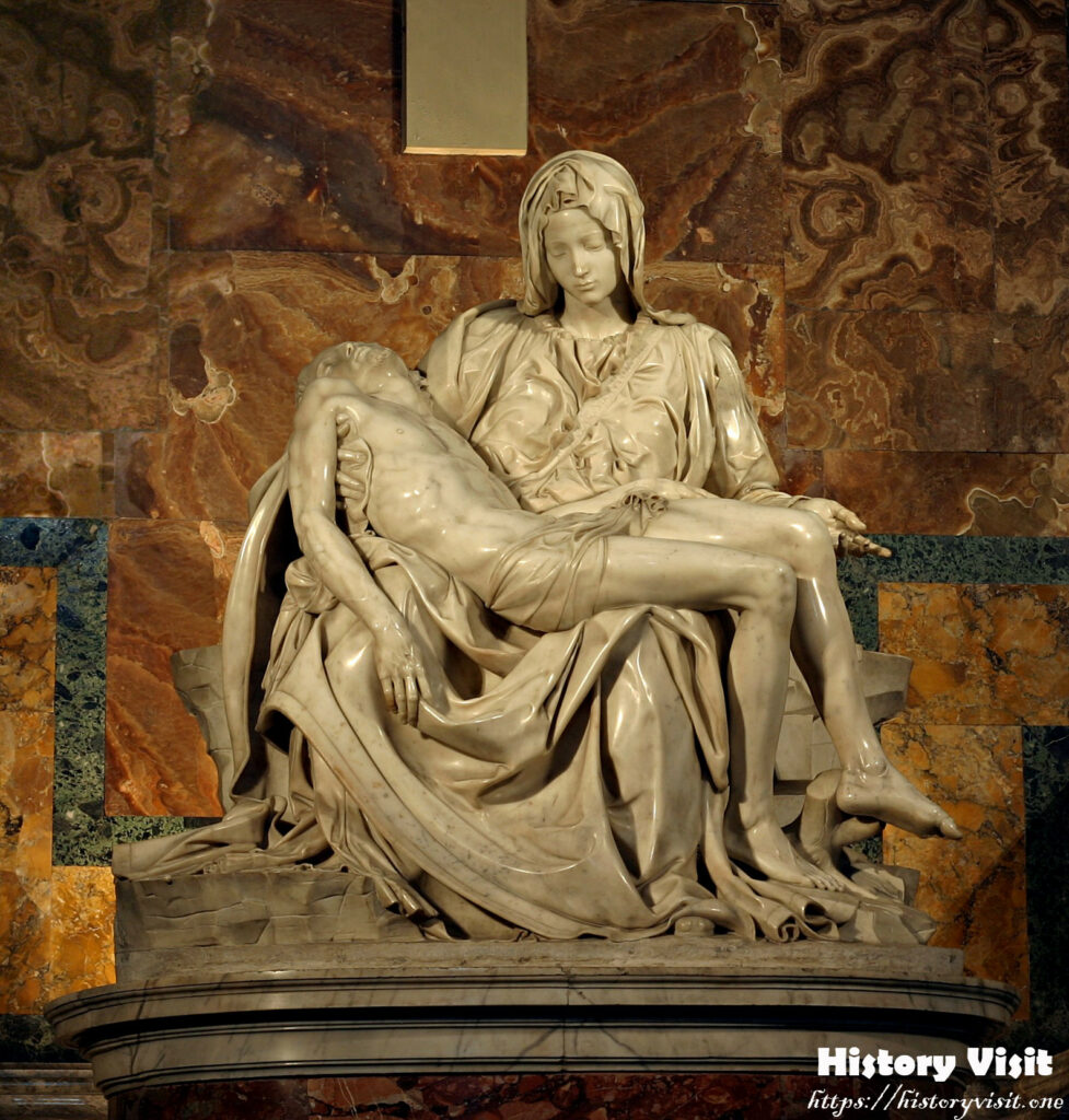 La Pietà is a marble sculpture
