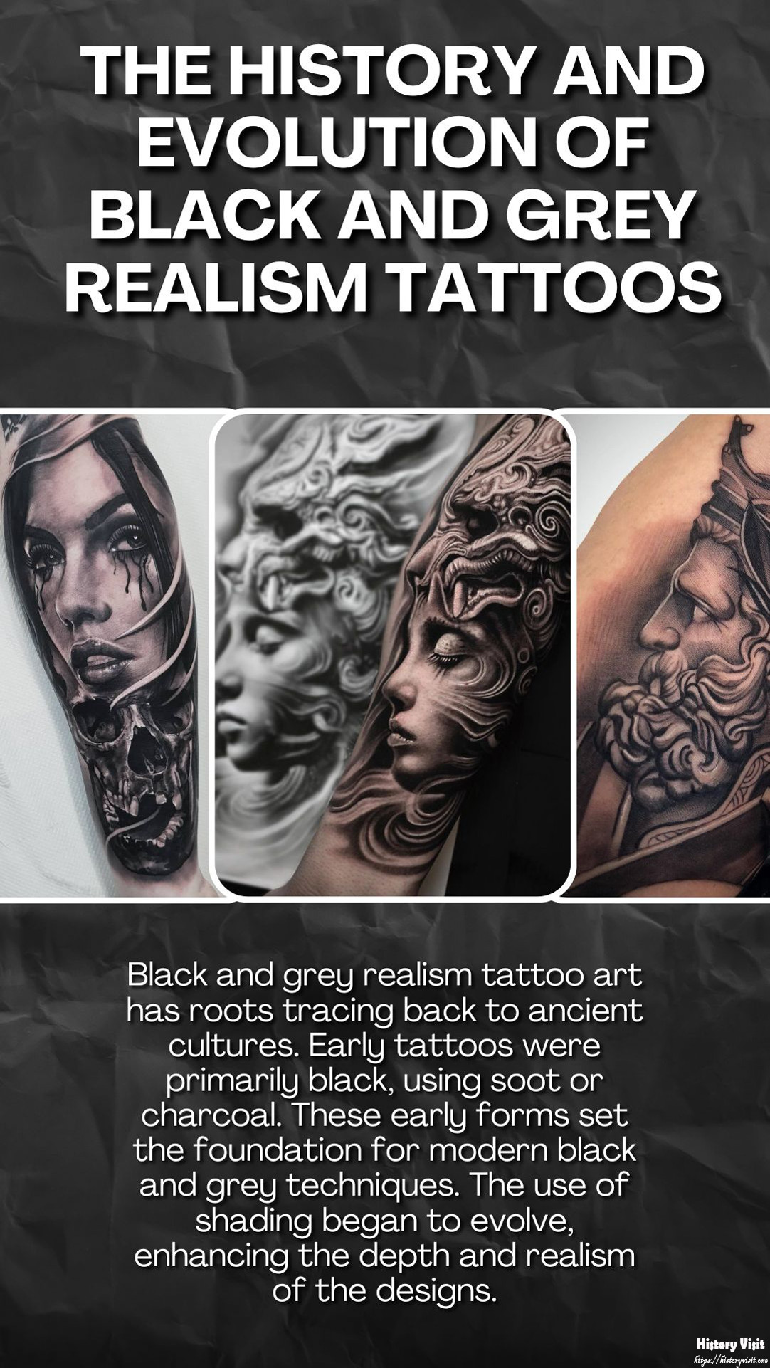 Black and Grey Realism Tattoo: Stunning Art on Skin! - History Visit