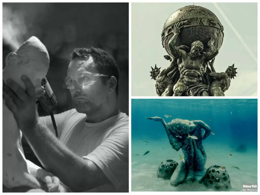 Birth of Ocean Atlas statue