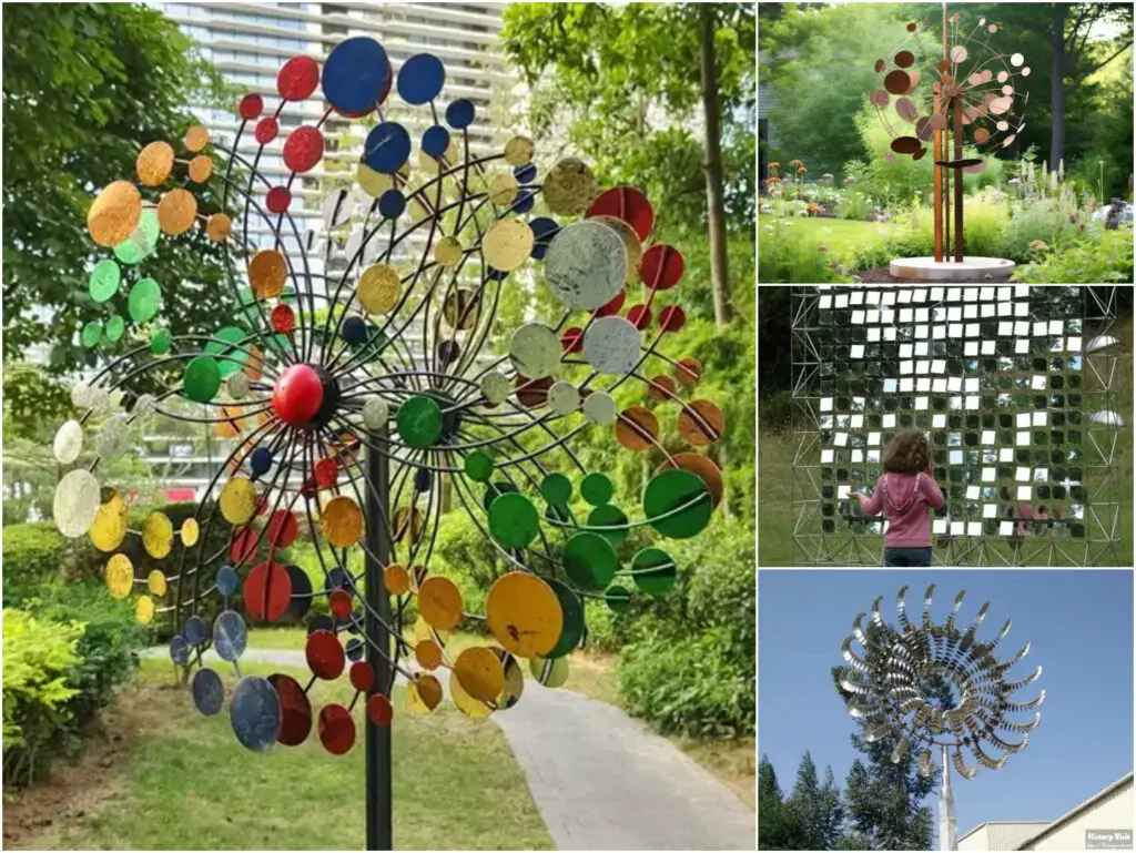 Kinetic Sculpture Wall Art in Outdoor Settings