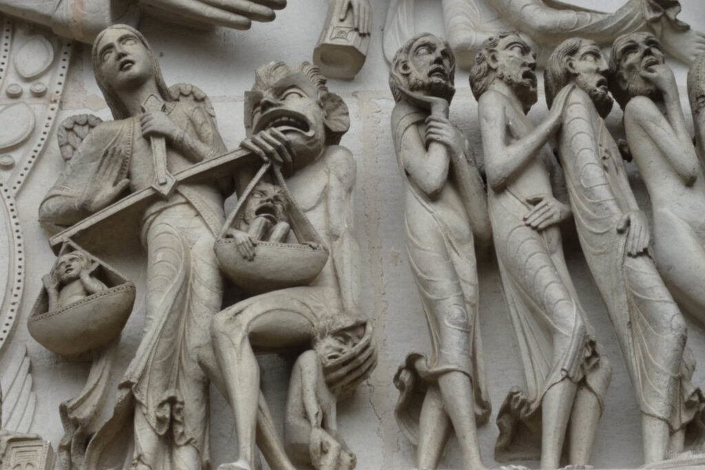 Weighing of Souls (Psychostasia) during the Last Judgment. 